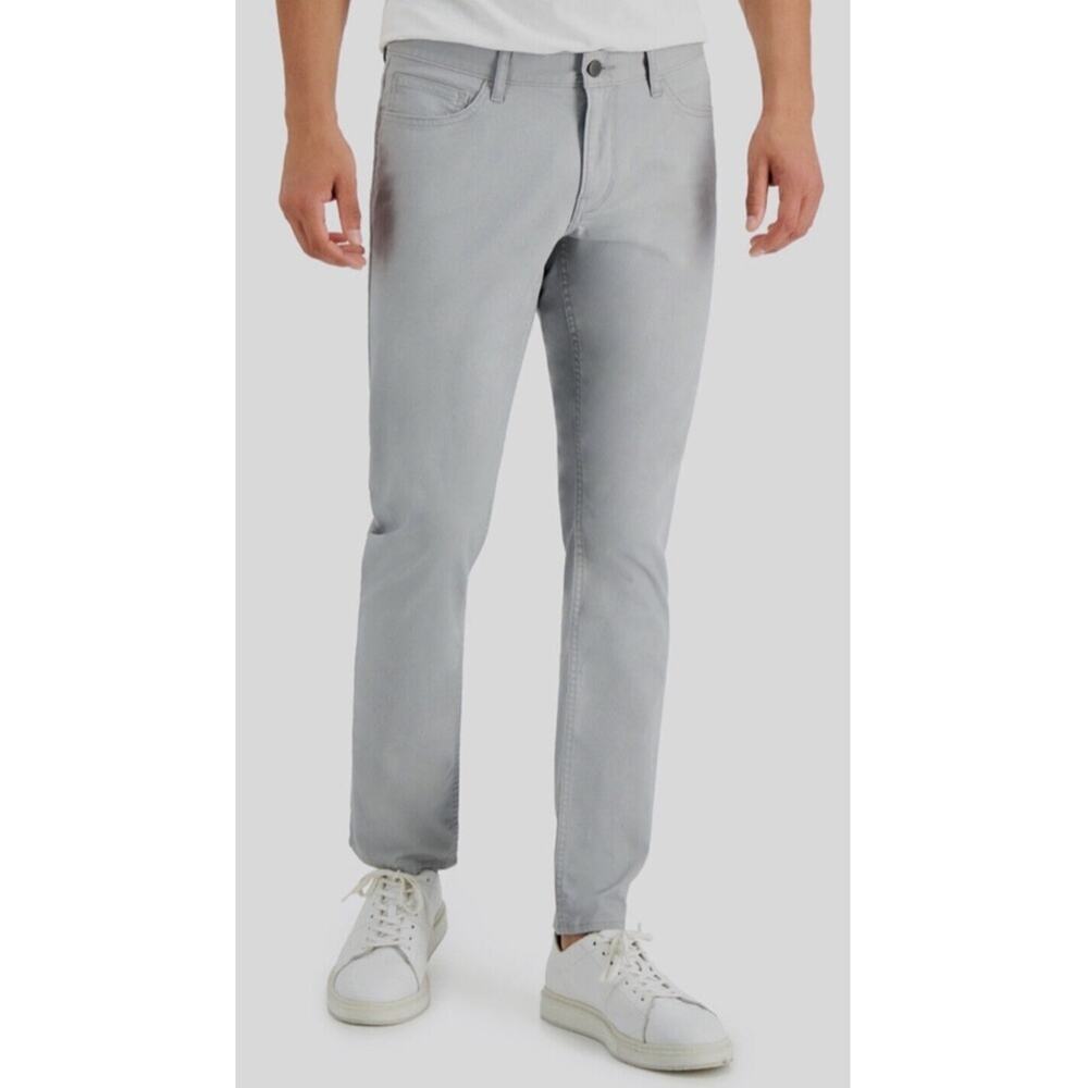 Michael Kors Parker Slim Fit Flat Front Chino Pants in Natural